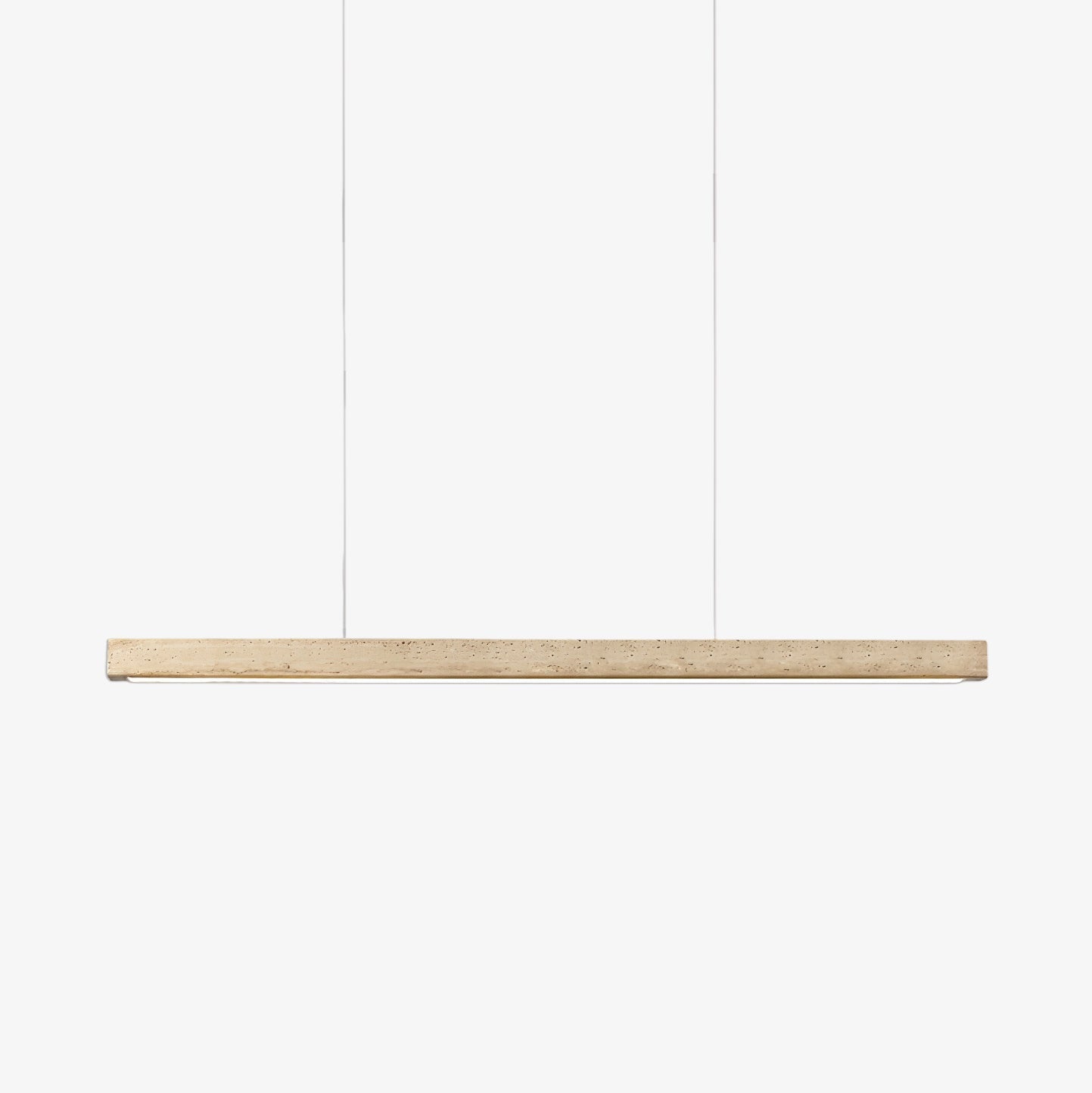 Imiror Minimalist Travertine Linear Pendant Light - Lamp Copper