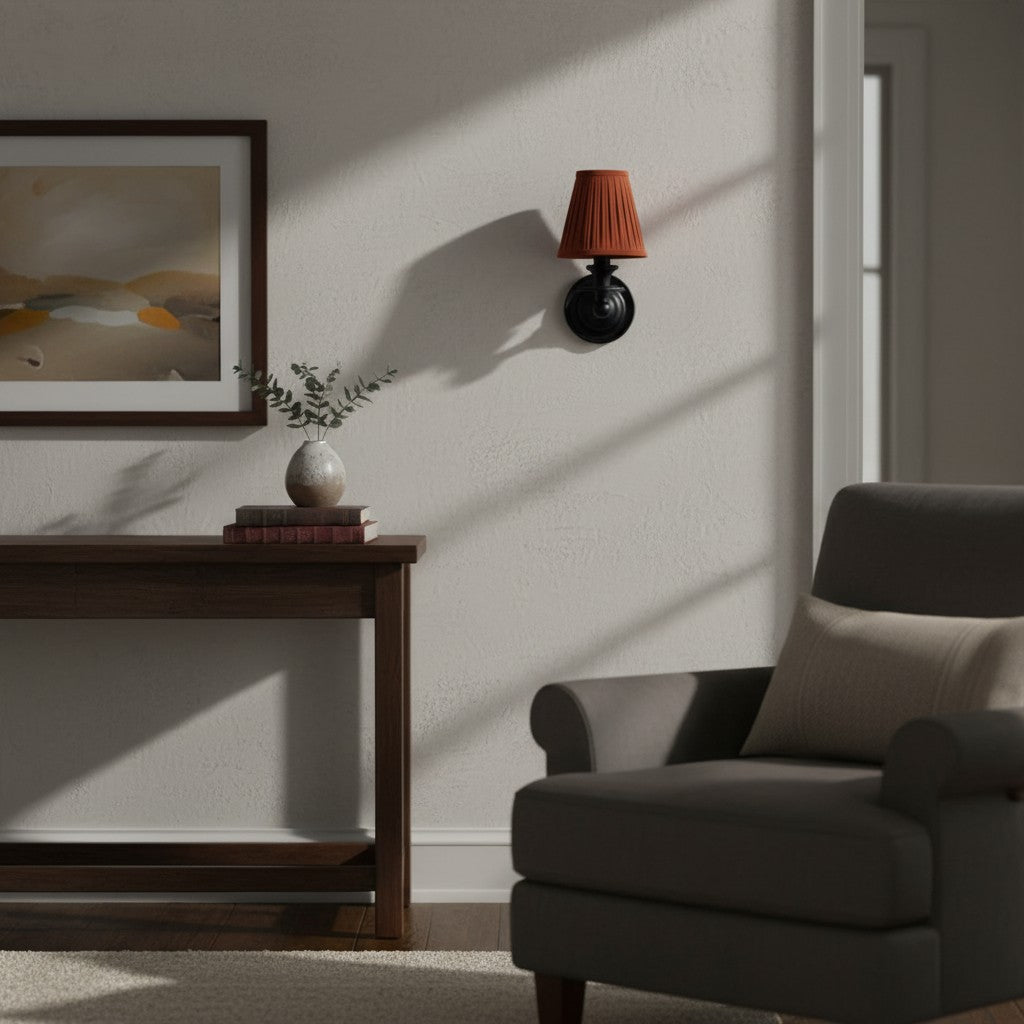 Elite White Fabric Wall Sconce Contemporary Bathrooms