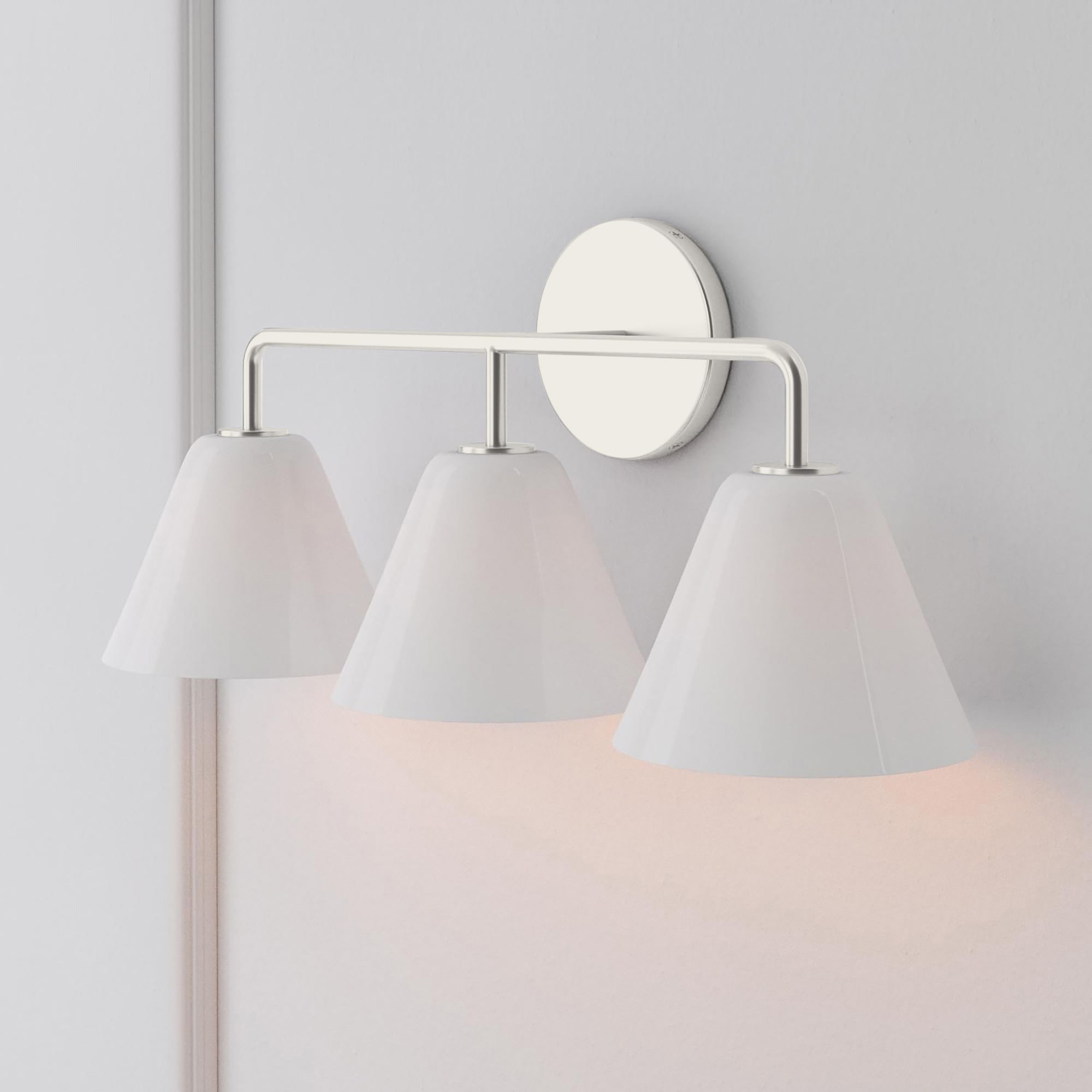 Cone Wall Sconce Milk Glass Living Room