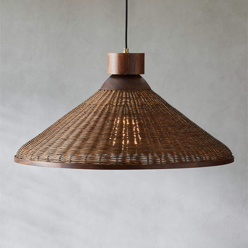 Silva Retro Design LED Pendant Light Rattan Living Room/Restaurant/Hotel - Lamp Copper
