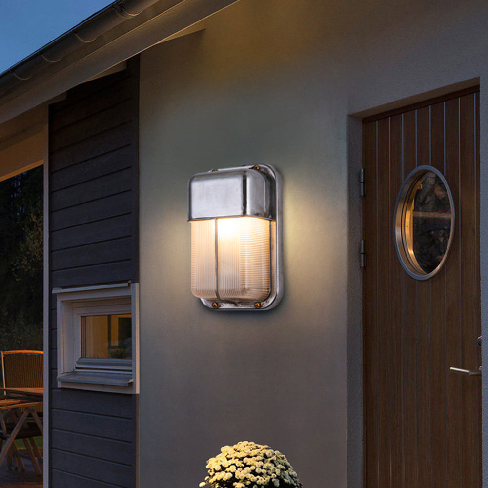 Wyre Wall Lamp Geometric Modern Metal Glass Outdoor - Lamp Copper