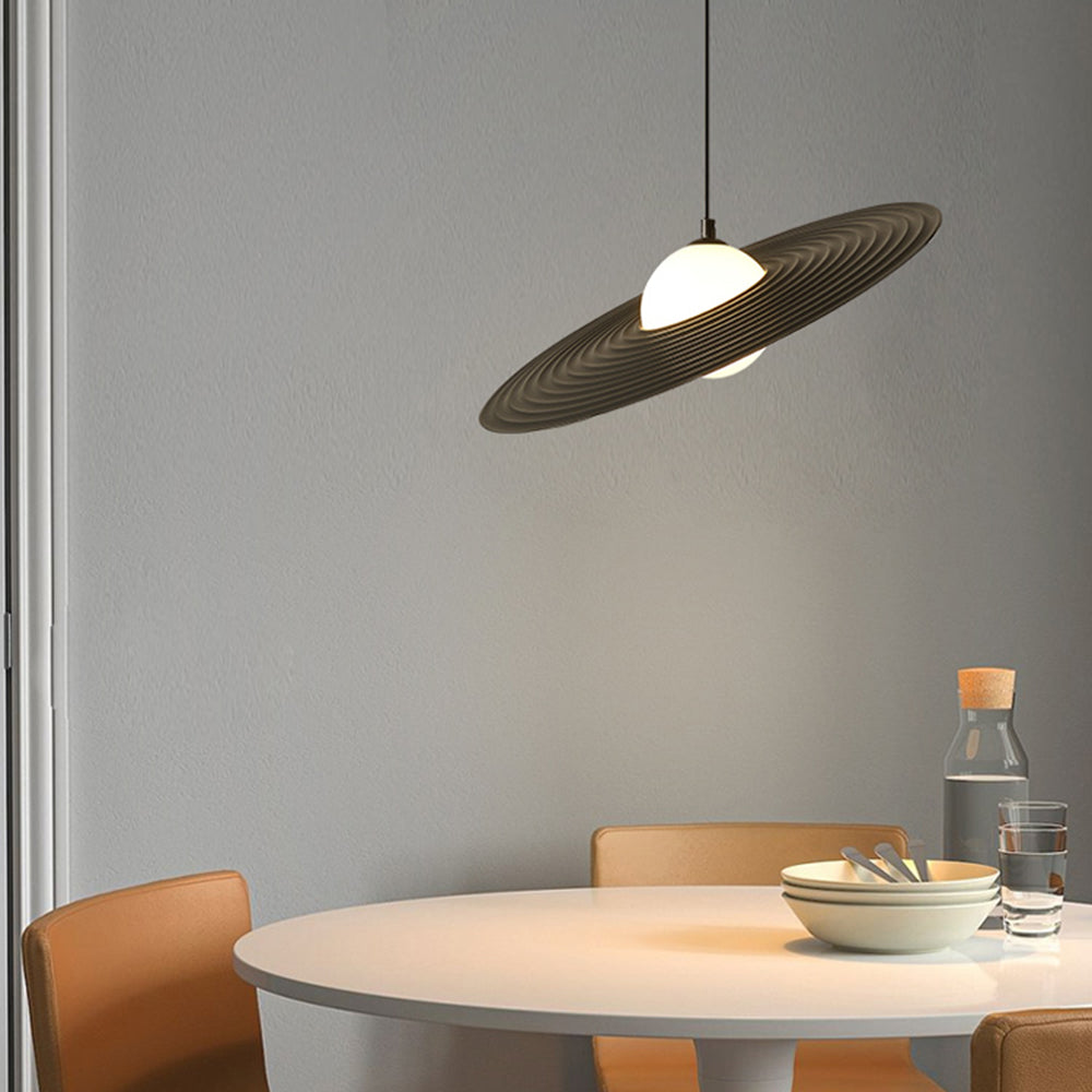 Arisha Minimalist Star Ring Pendant Light,Black/White - Lamp Copper