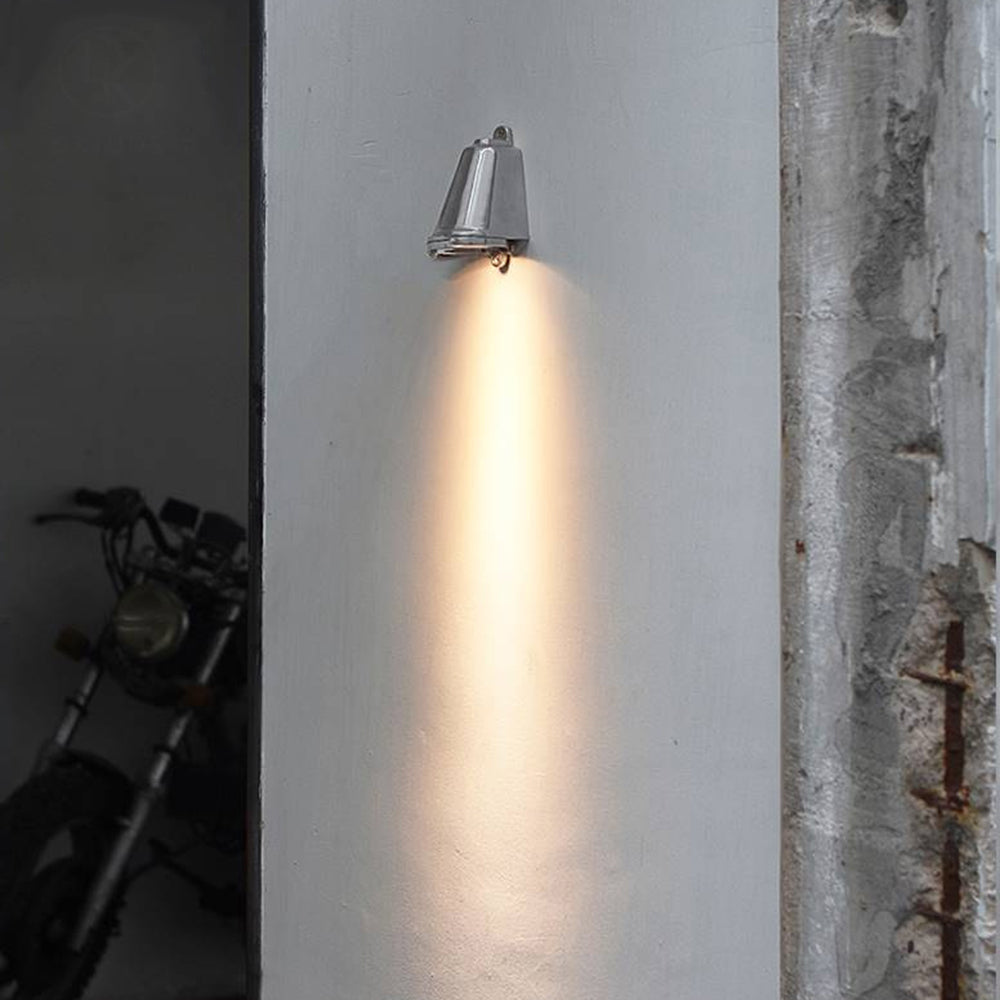 Ray Industrial Metal Bell Shaped Indoor Wall Lamp, Black/Grey/Coppery/Aluminum - Lamp Copper