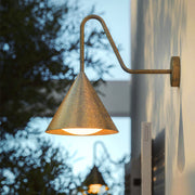Ray Modern Minimalist Cone Metal Outdoor Waterproof Wall Lamp，Black/Gold - Lamp Copper