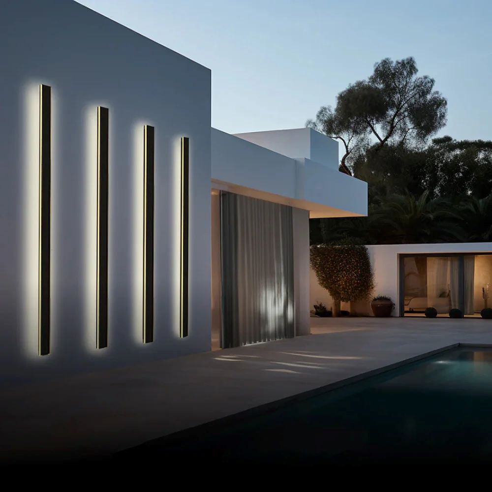 Silex Linear Outdoor Wall Lamp - Lamp Copper