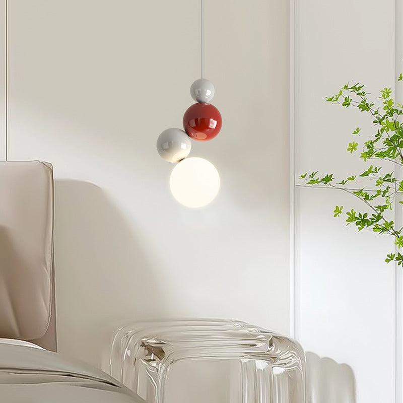 Valentina Modern LED Pendant Light White Metal Bedroom Living Room - Lamp Copper