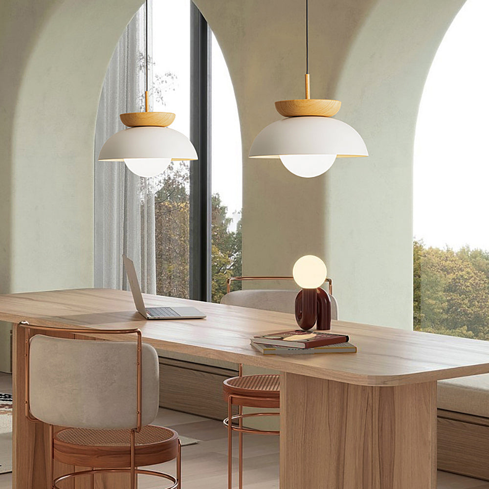Muto Nordic Pendant Light/Flush Mount Ceiling Light Wood/Metal Black Kitchen Balcony - Lamp Copper