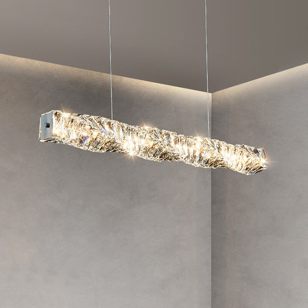 Kristy Crystal Sliver and Gold Pendant Light, Stainless Steel - Lamp Copper