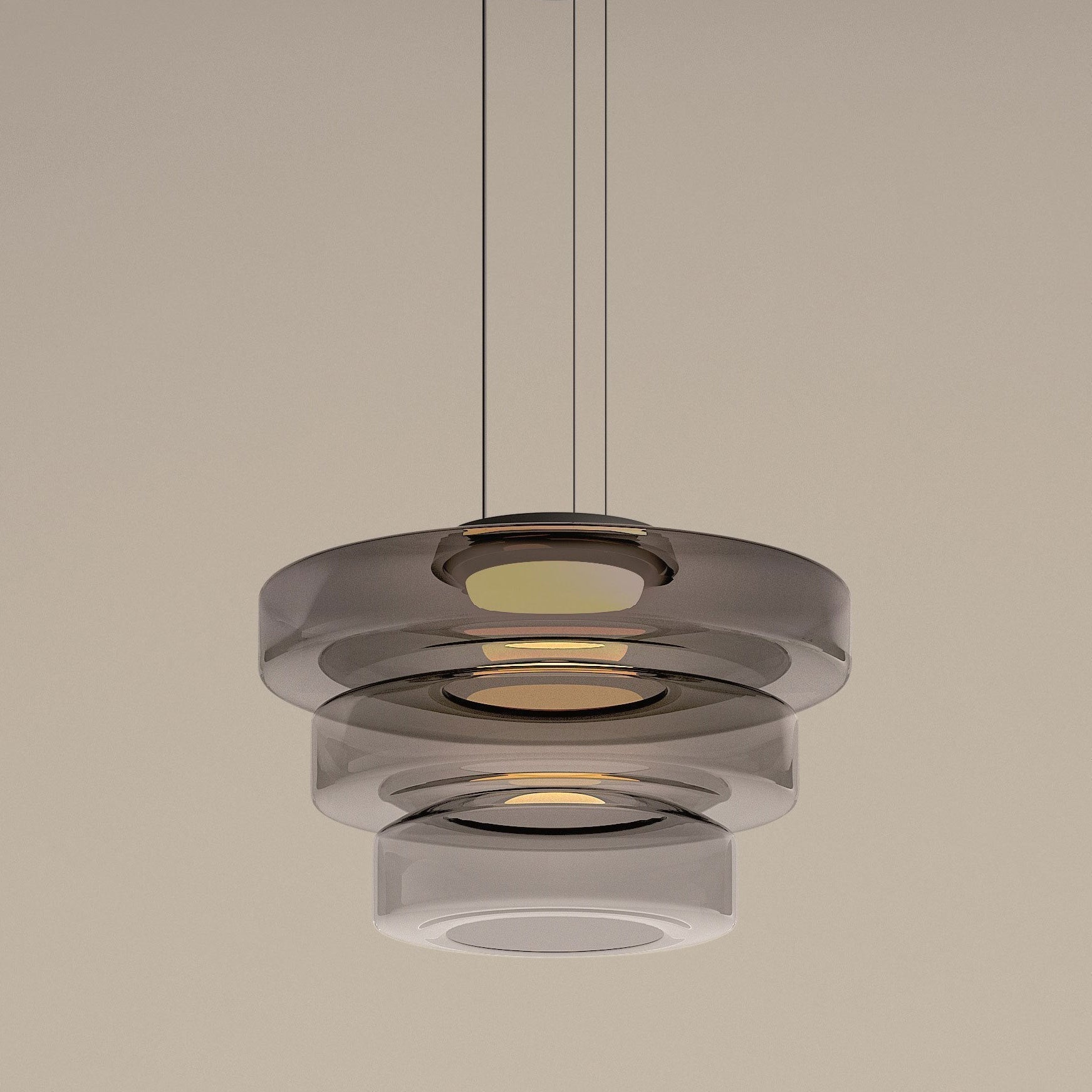 Jojo Glass Pendant Light Multi-tiered Structure - Lamp Copper
