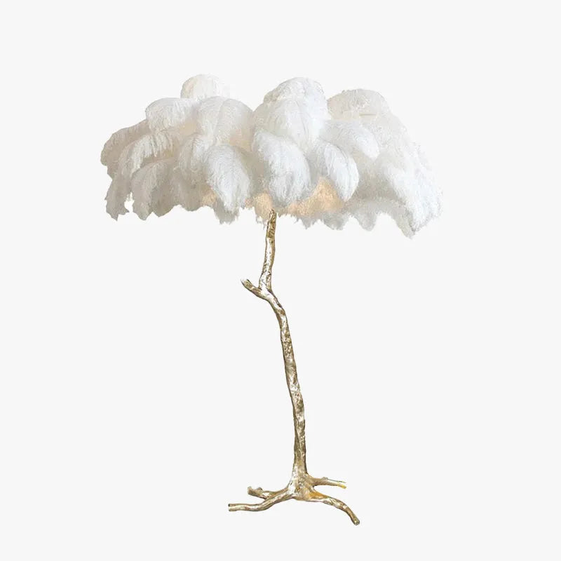 O'Moore Nordic Luxury Unique Ostrich Feather Floor Lamp/Table Lamp - Lamp Copper