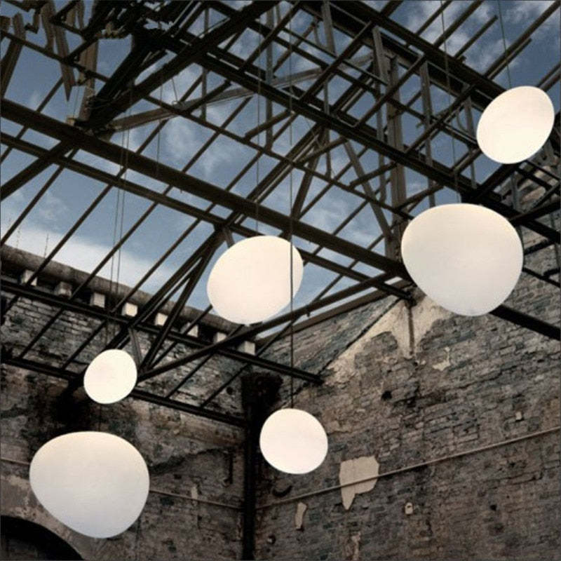 Elun Sleek Minimalist Floating Egg-shaped Glass Pendant Light - Lamp Copper