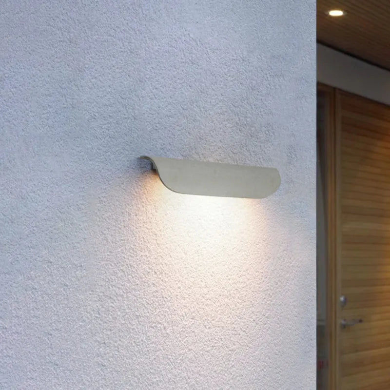Ray Modern Outdoor Wall Lighting, Waterproof, Curved - Lamp Copper