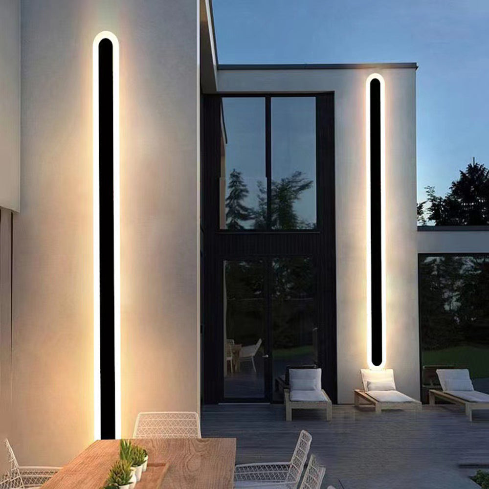 Orral Outdoor Wall Lamp Linear Oval - Lamp Copper