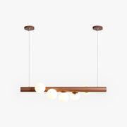 Valentina Glass Bubble Pendant Light Wood/Walnut - Lamp Copper