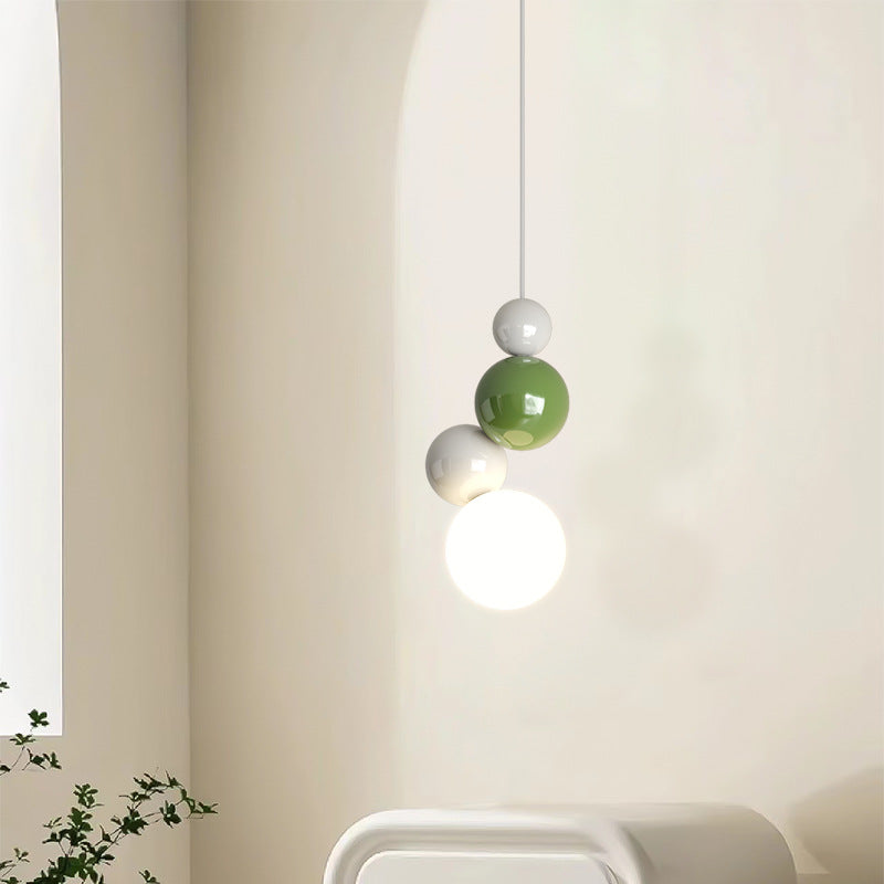 Valentina Modern LED Pendant Light White Metal Bedroom Living Room - Lamp Copper