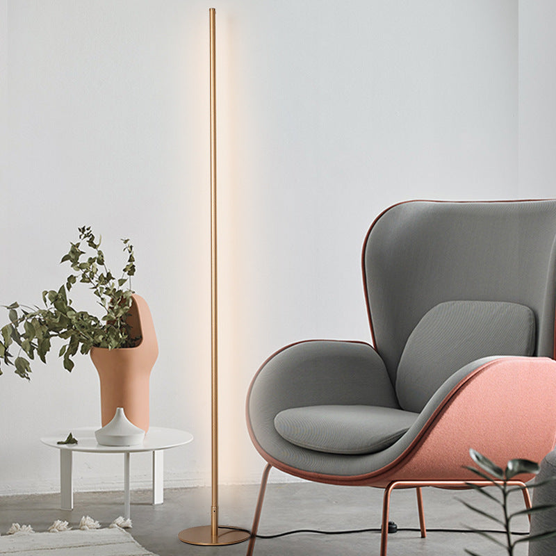 Mira Modern Minimalist Linear Floor Lamp - Lamp Copper