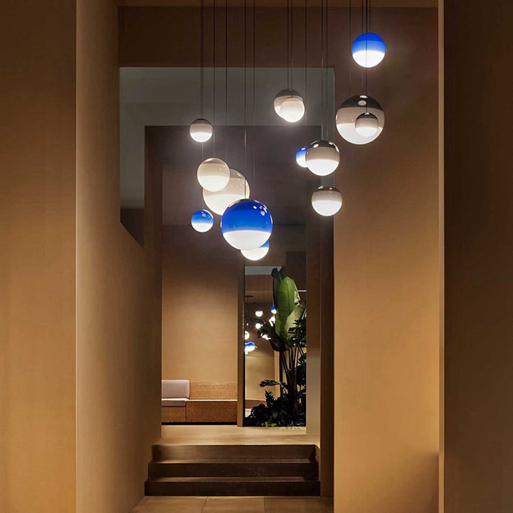 Edith Colorful Glass Pendant Light - Lamp Copper