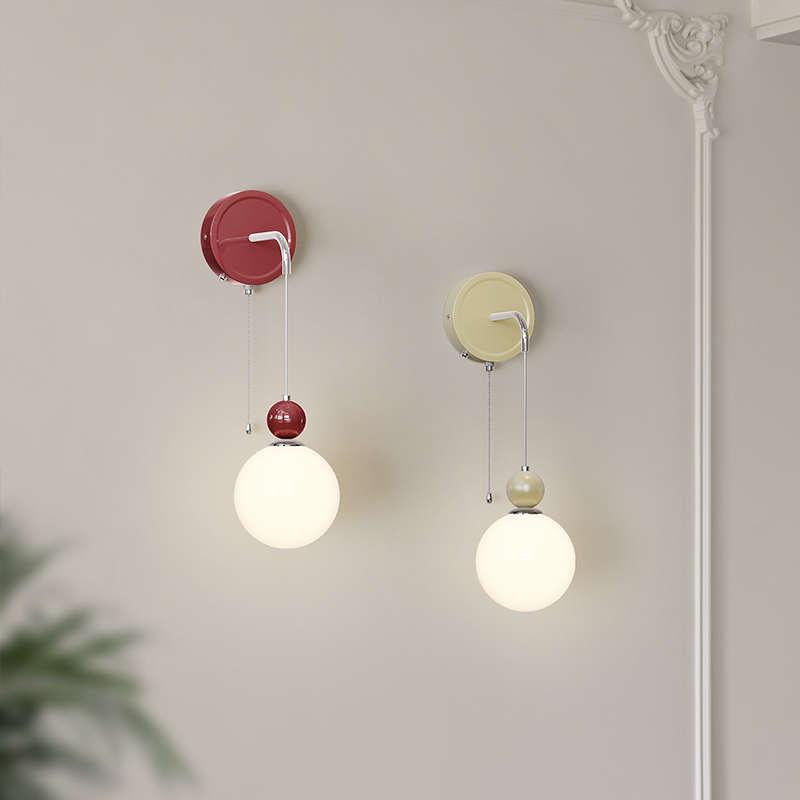 Valentina Modern LED Indoor Wall Lamp Red/Coffee Metal/Glass Bedroom - Lamp Copper