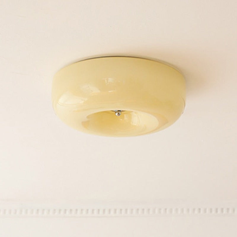 Candy Ceiling Light Cream Glass - Lamp Copper