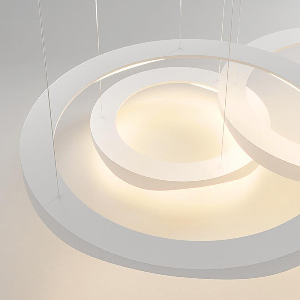 Arisha Pendant Light Rond Modern, Black/White, Dining Room - Lamp Copper