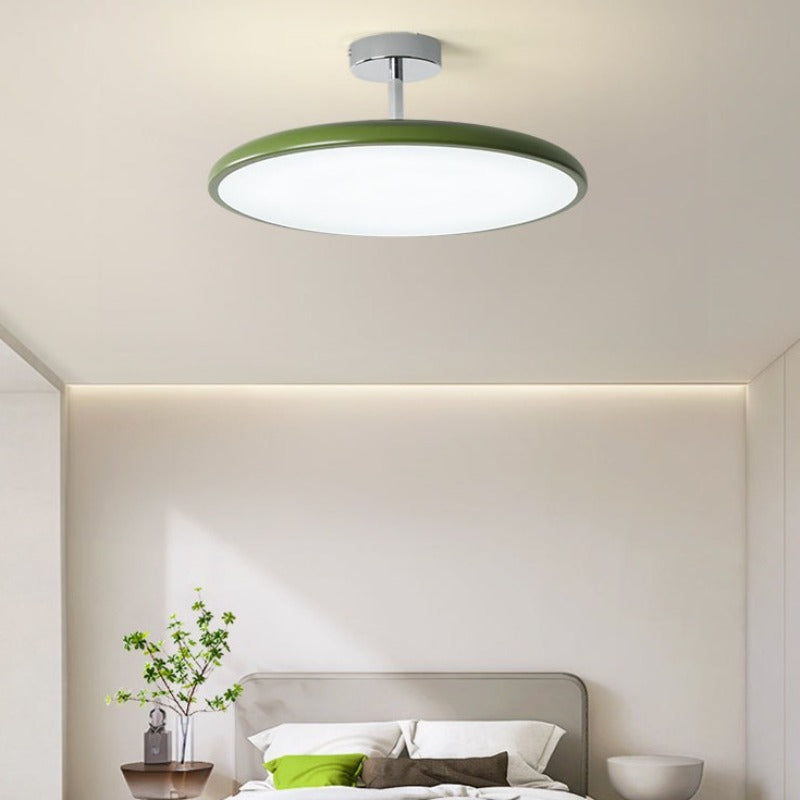 Valentina Vintage Flush Mount Ceiling Light Metal Red/White/Green LED Bedroom - Lamp Copper