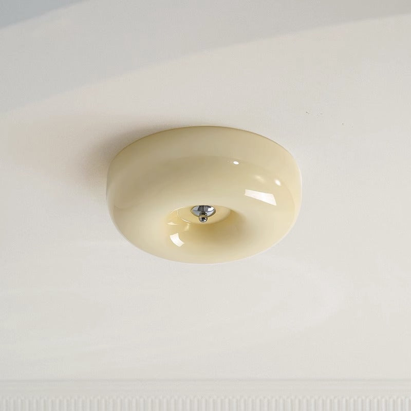 Candy Ceiling Light Cream Glass - Lamp Copper