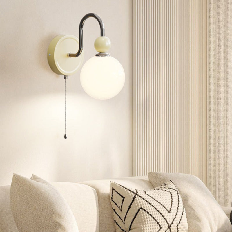 Valentina Modern LED Indoor Wall Lamp Red/Coffee Metal/Glass Bedroom - Lamp Copper