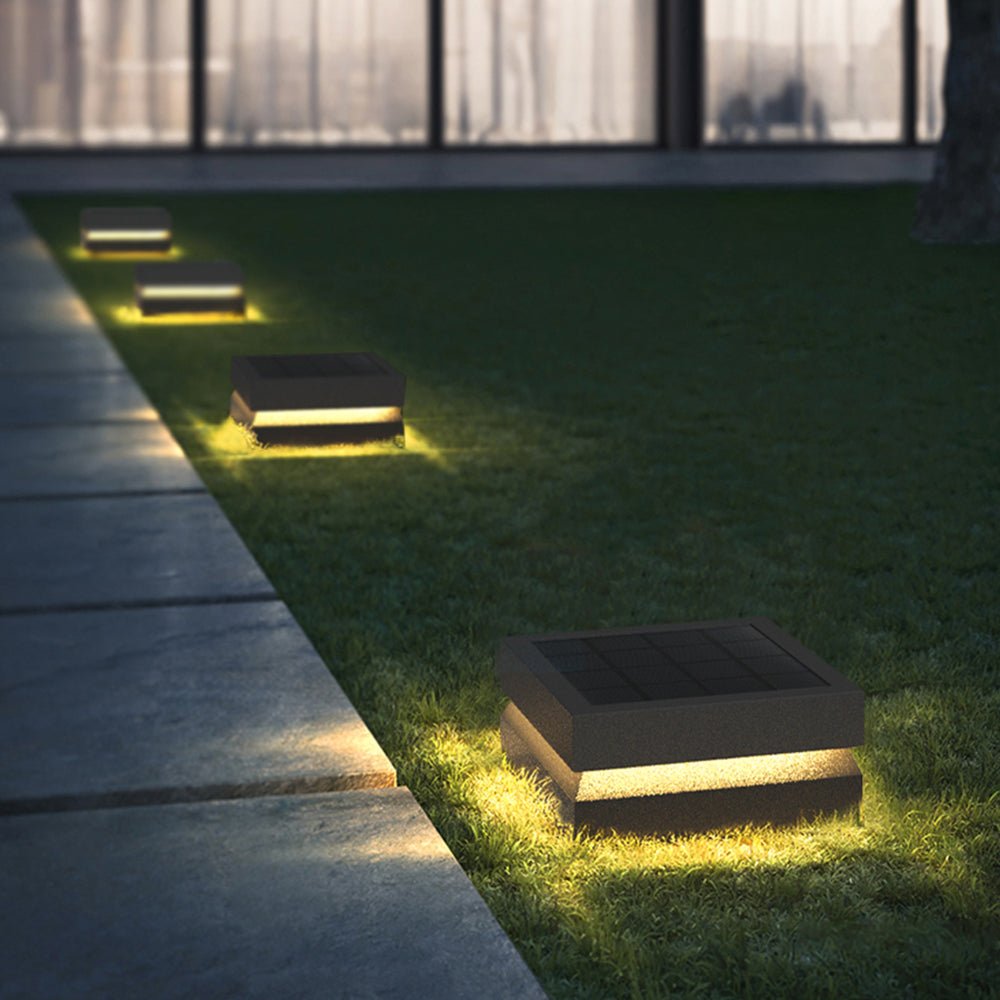 Axion Modern Concave Metal Black Outdoor Lamps, Solar - Lamp Copper