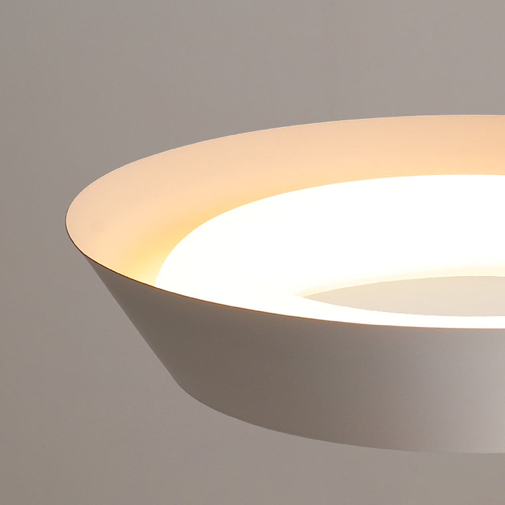 Arisha Nordic Bowl Metal/Acrylic Flush Mount Ceiling Light, White - Lamp Copper