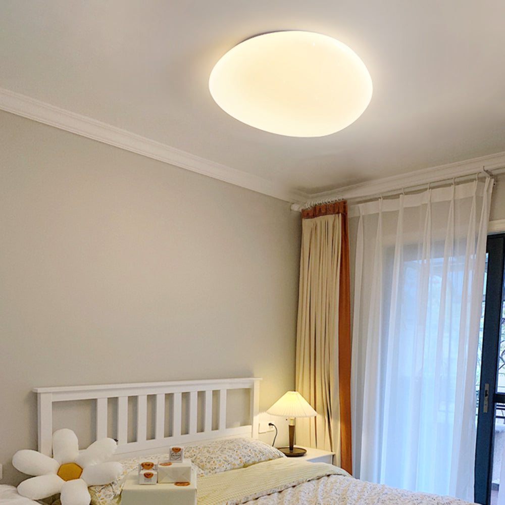 Sayu Flush Mount Ceiling Light, Pebbles Shape - Lamp Copper