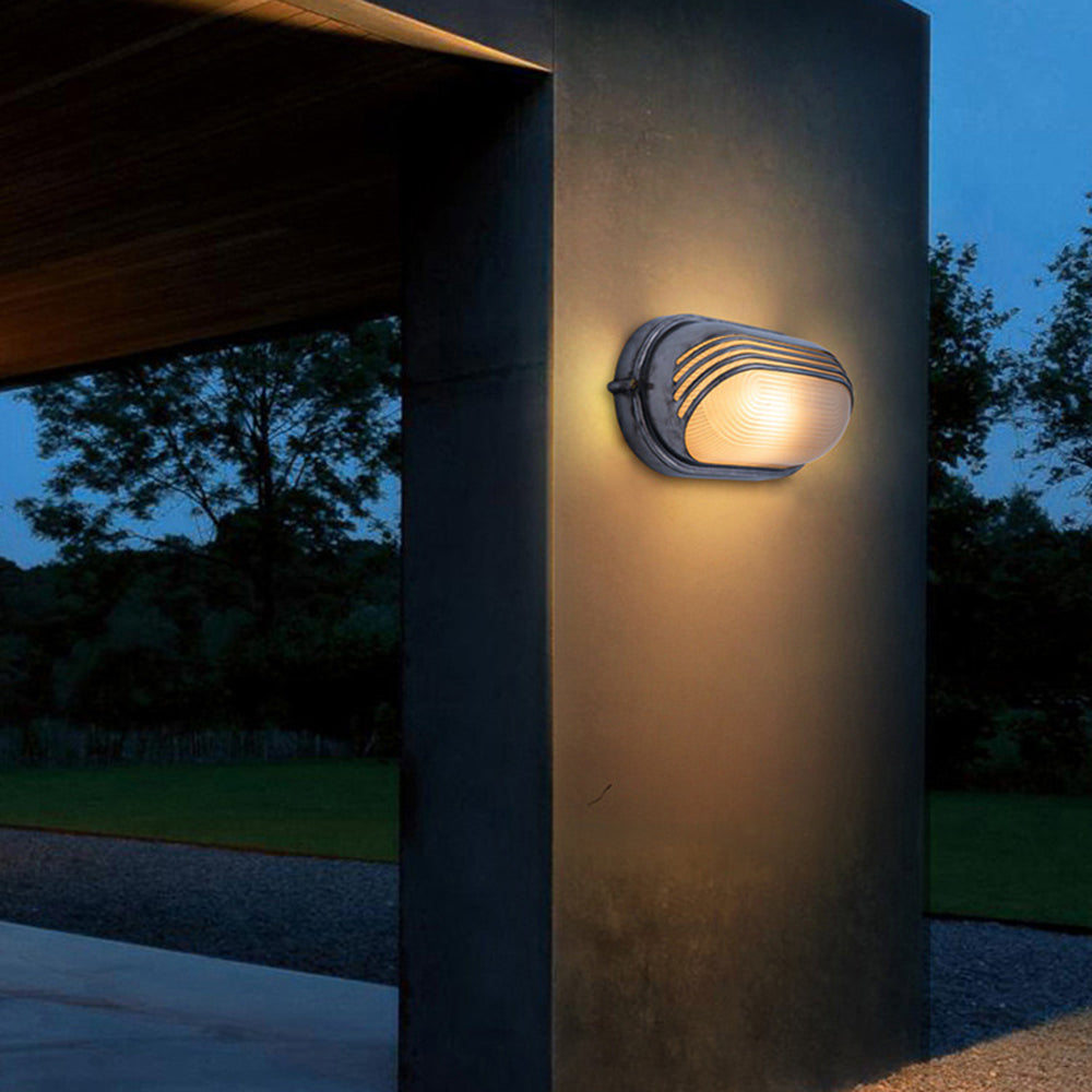 Wyre Wall Lamp Geometric Modern Metal Glass Outdoor - Lamp Copper