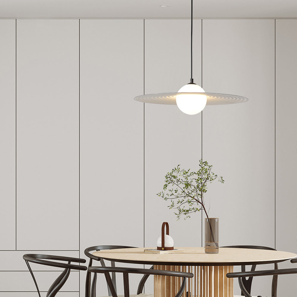 Arisha Minimalist Star Ring Pendant Light,Black/White - Lamp Copper
