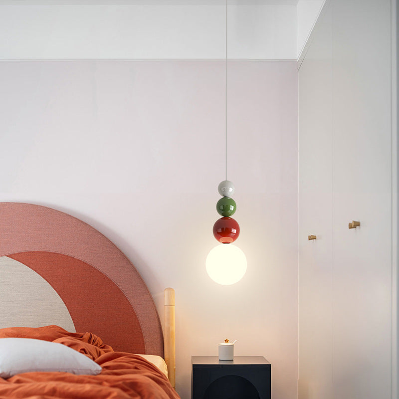 Valentina Modern LED Pendant Light White Metal Bedroom Living Room - Lamp Copper