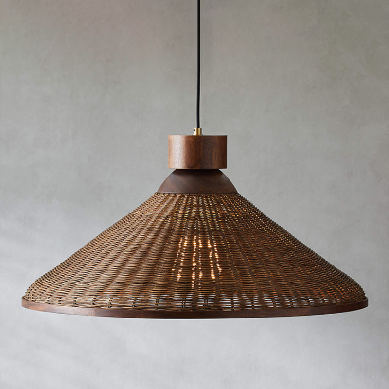 Silva Retro Design LED Pendant Light Rattan Living Room/Restaurant/Hotel - Lamp Copper
