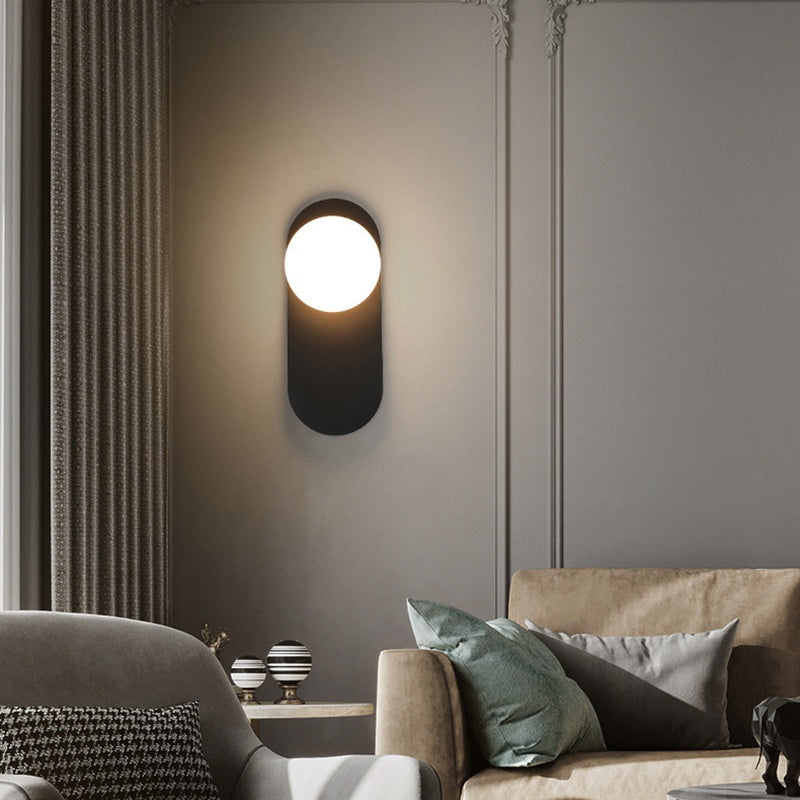 Valentina Modern LED Wall Lamp Black/Gold Glass Bedroom/Living Room - Lamp Copper
