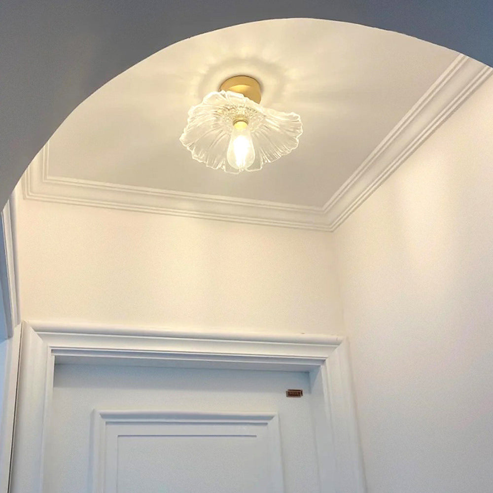 Calia Flower Glass Ceiling/Pendant Light - Lamp Copper