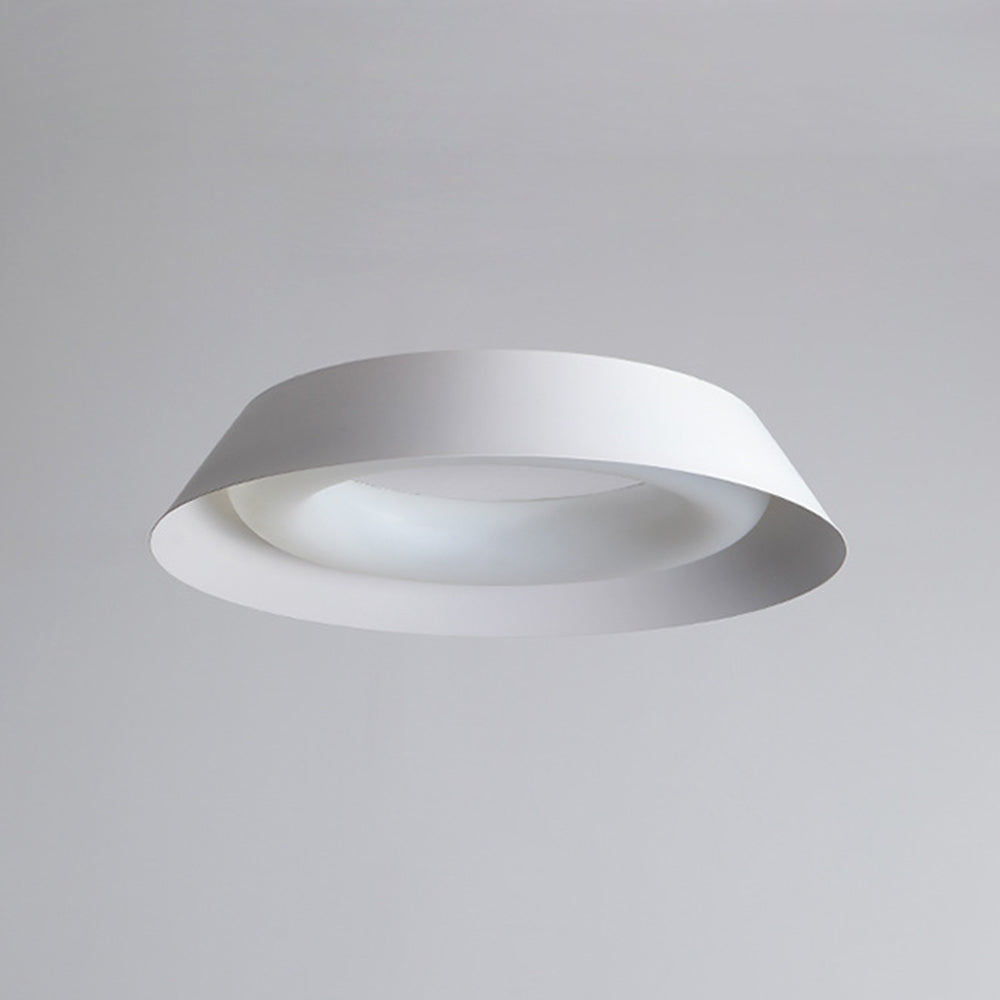 Arisha Nordic Bowl Metal/Acrylic Flush Mount Ceiling Light, White - Lamp Copper