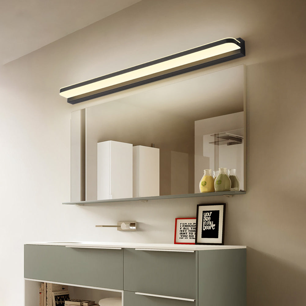 Arisha Wall Lamp Rectangular Modern, Acrylic Mirror, Black/White/Chrome/Gold, Bathroom - Lamp Copper