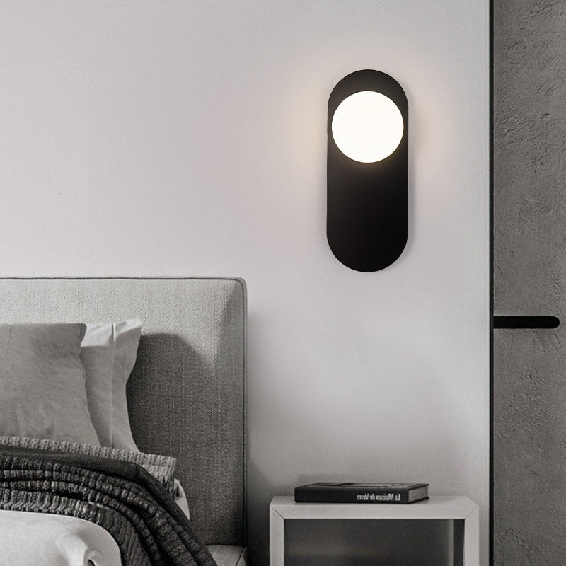 Valentina Modern LED Wall Lamp Black/Gold Glass Bedroom/Living Room - Lamp Copper