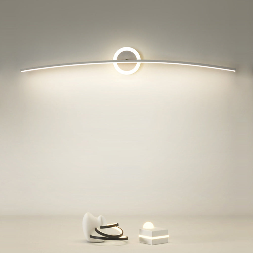 Arisha Modern Linear Metal Wall Lamp, White - Lamp Copper