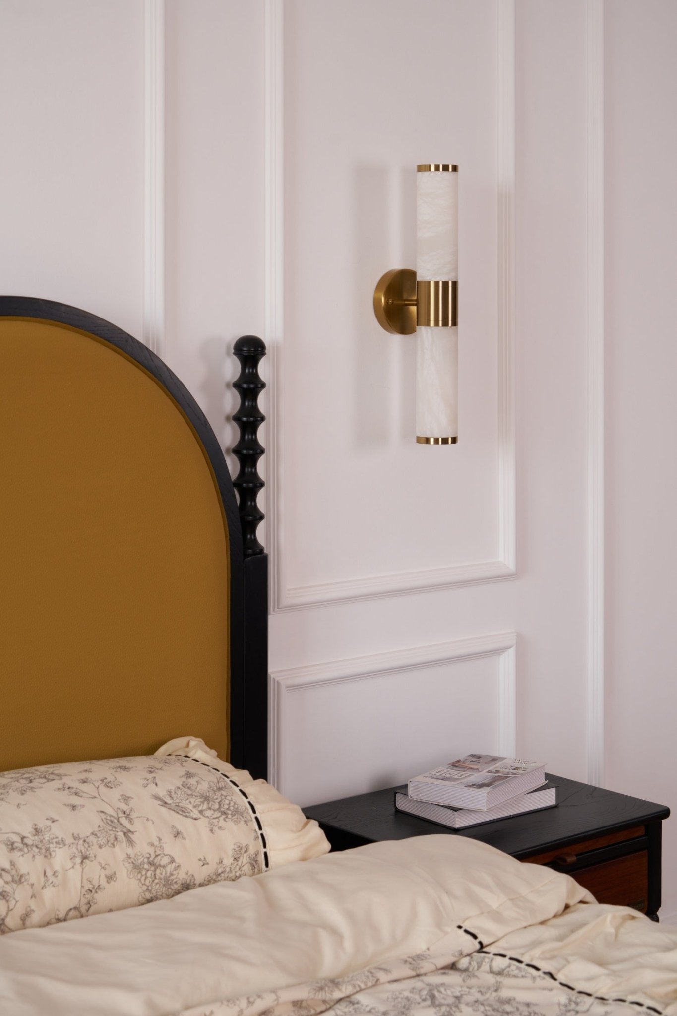 Kaia Minimalist Alabaster Wall Lamp - Lamp Copper