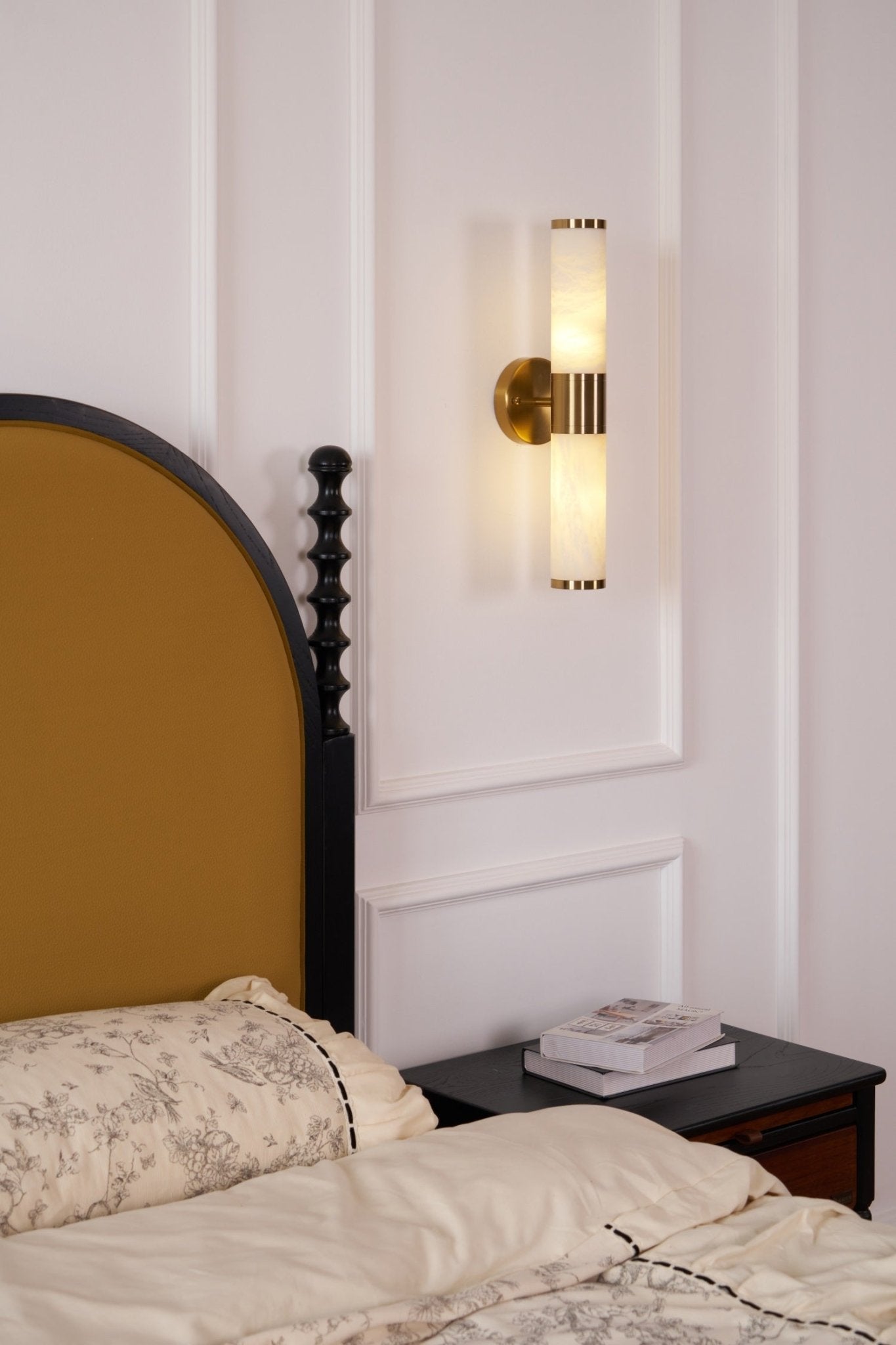 Kaia Minimalist Alabaster Wall Lamp - Lamp Copper