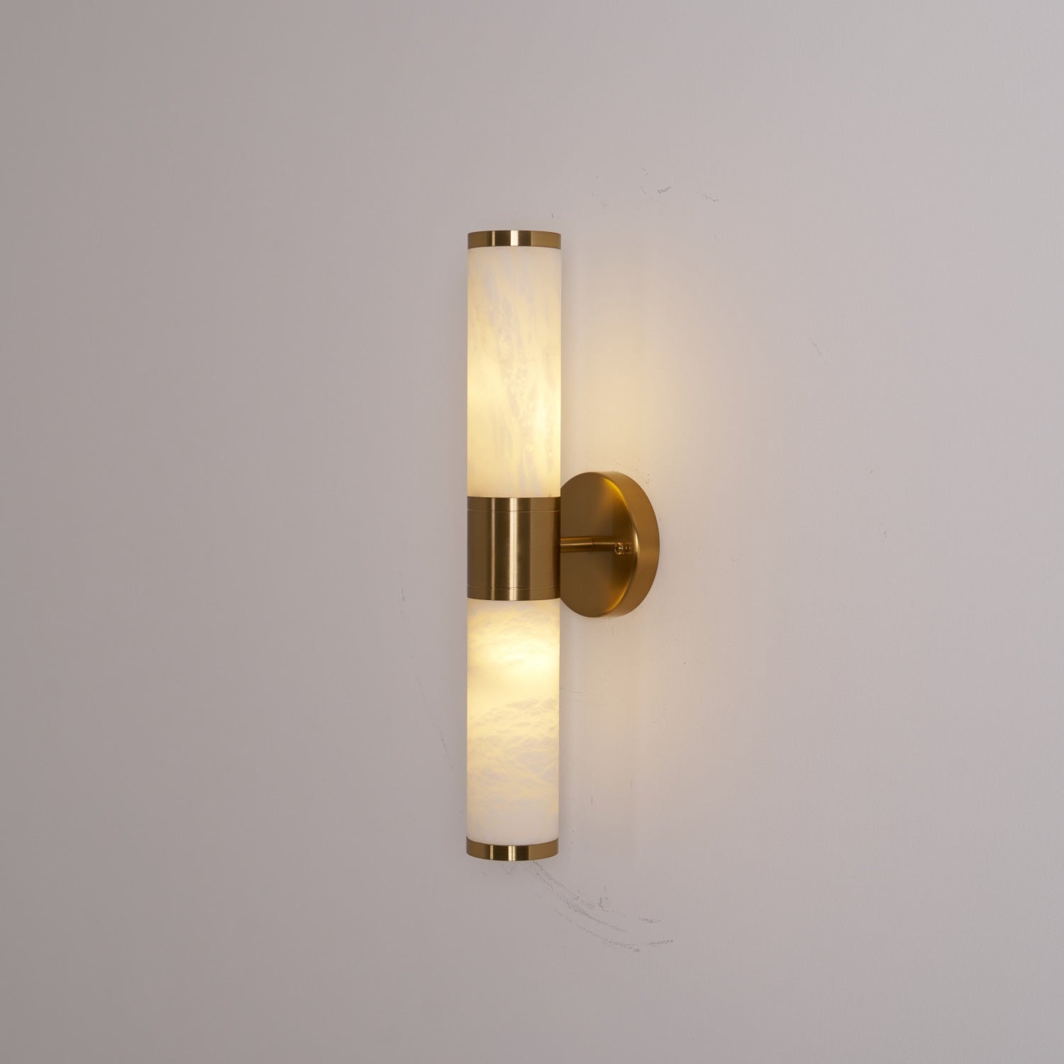 Kaia Minimalist Alabaster Wall Lamp - Lamp Copper