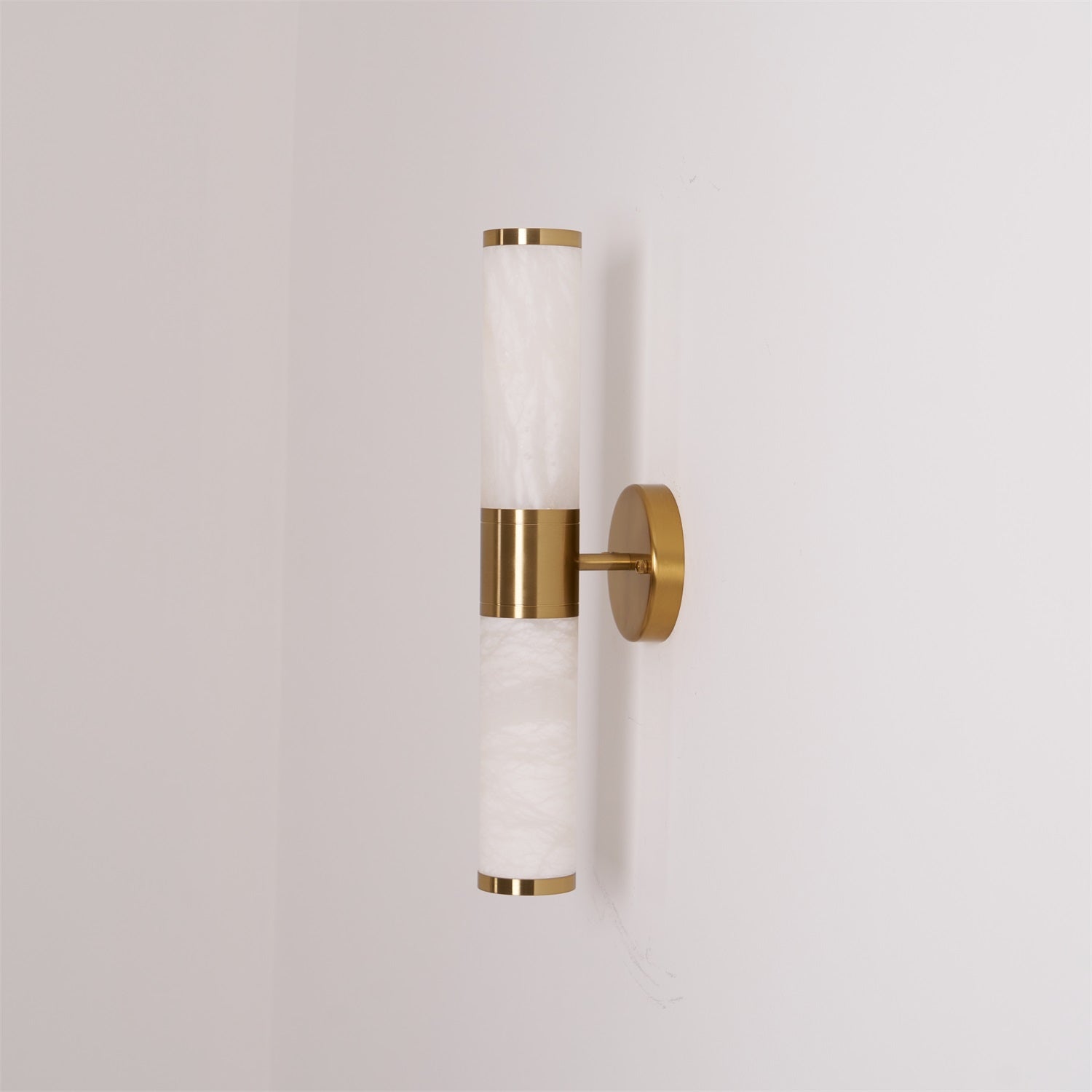 Kaia Minimalist Alabaster Wall Lamp - Lamp Copper