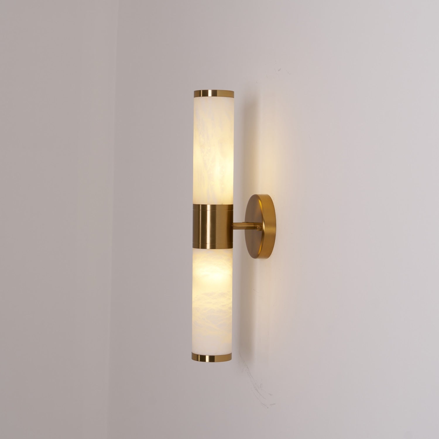 Kaia Minimalist Alabaster Wall Lamp - Lamp Copper