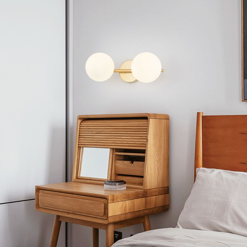 Valentina Modern Dome Metal Bathroom & Vanity Wall Lamps, Multicolor - Lamp Copper