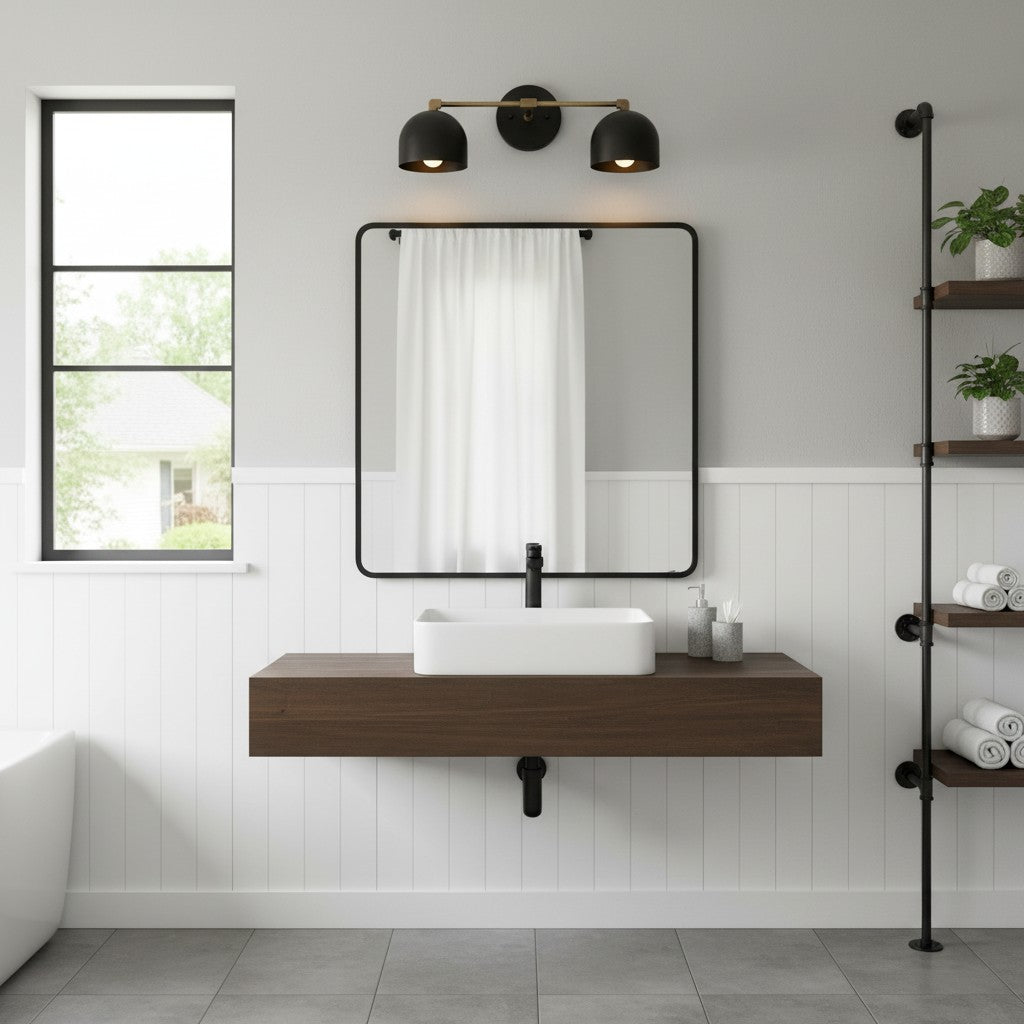 Chroma Dome Brass Wall Sconce Modern Bathroom