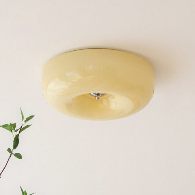 Candy Ceiling Light Cream Glass - Lamp Copper