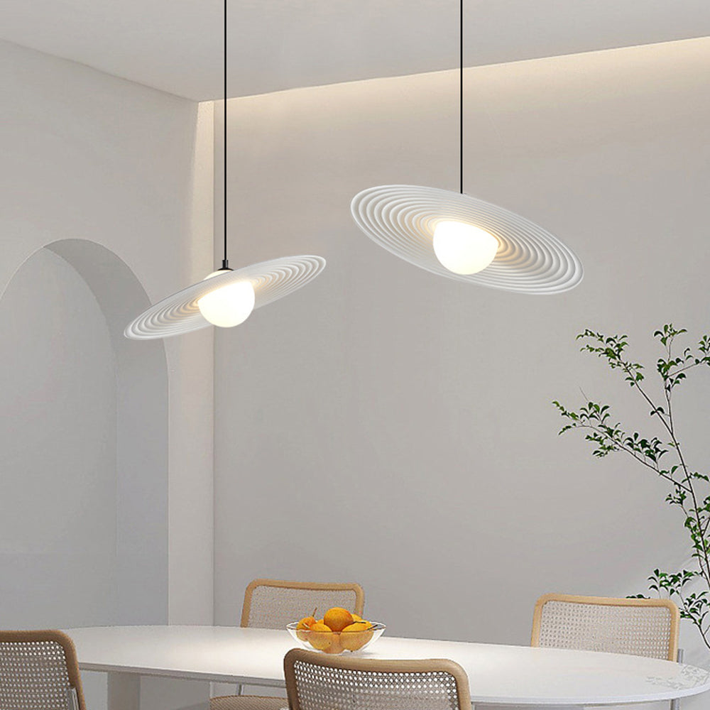 Arisha Minimalist Star Ring Pendant Light,Black/White - Lamp Copper