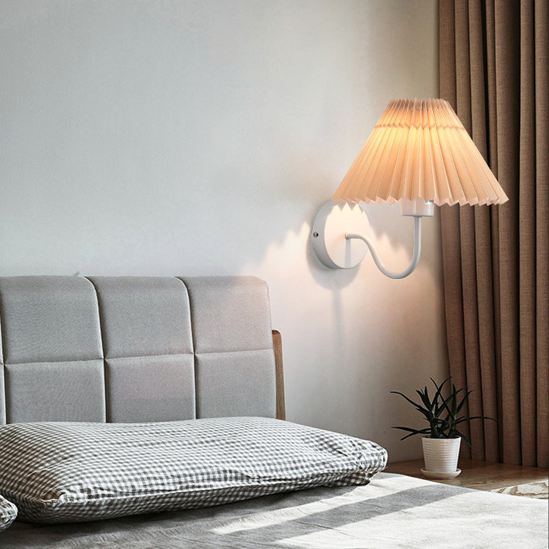 Tiffany Nordic Vintage Indoor Wall Lamp Brass/Black Metal Bedroom - Lamp Copper